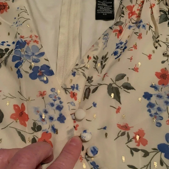 B Darlin Ivory and Small Floral Midi Dress size 5/6 - Picture 4 of 5